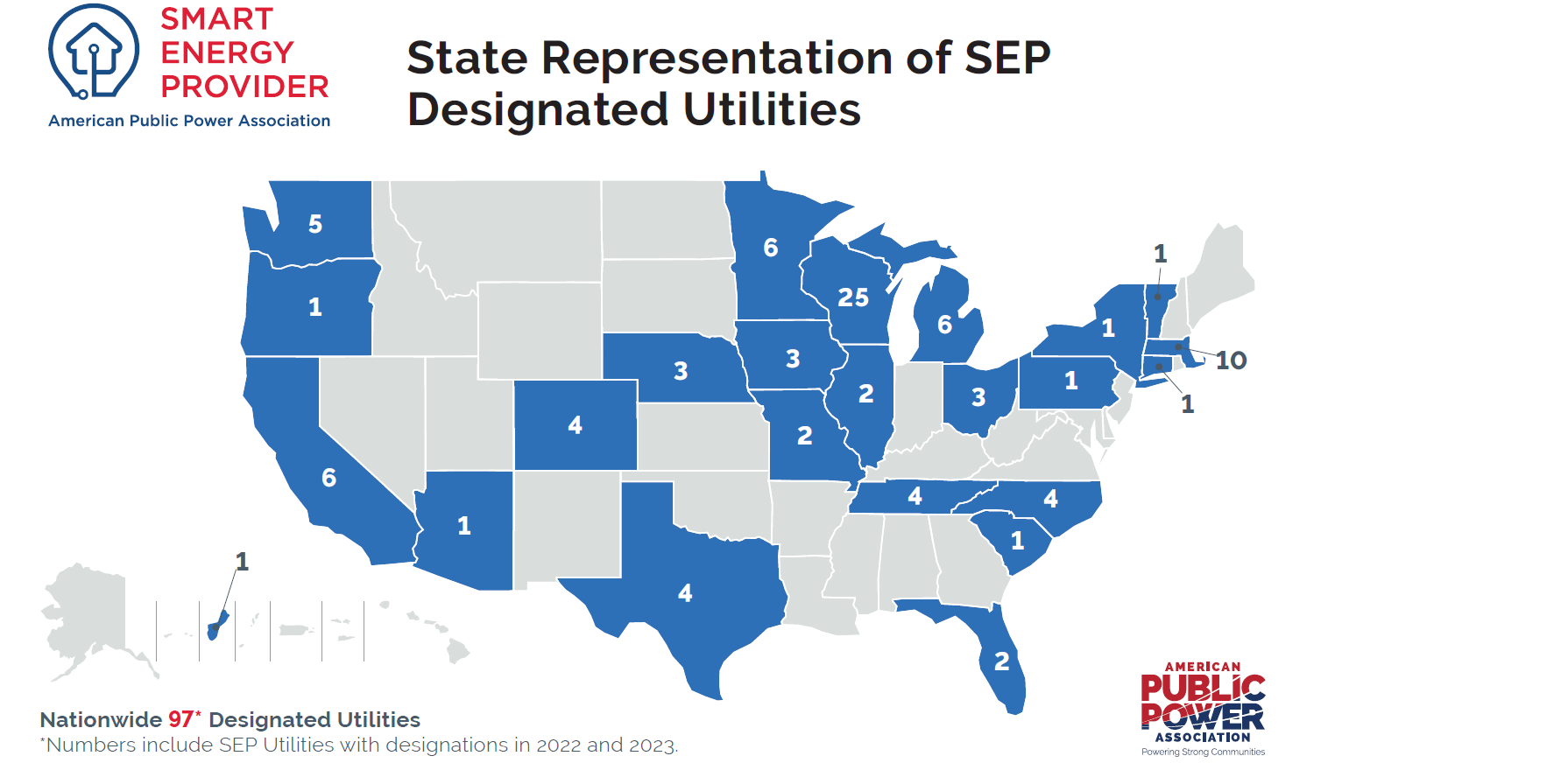 map showing location of Smart Energy providers