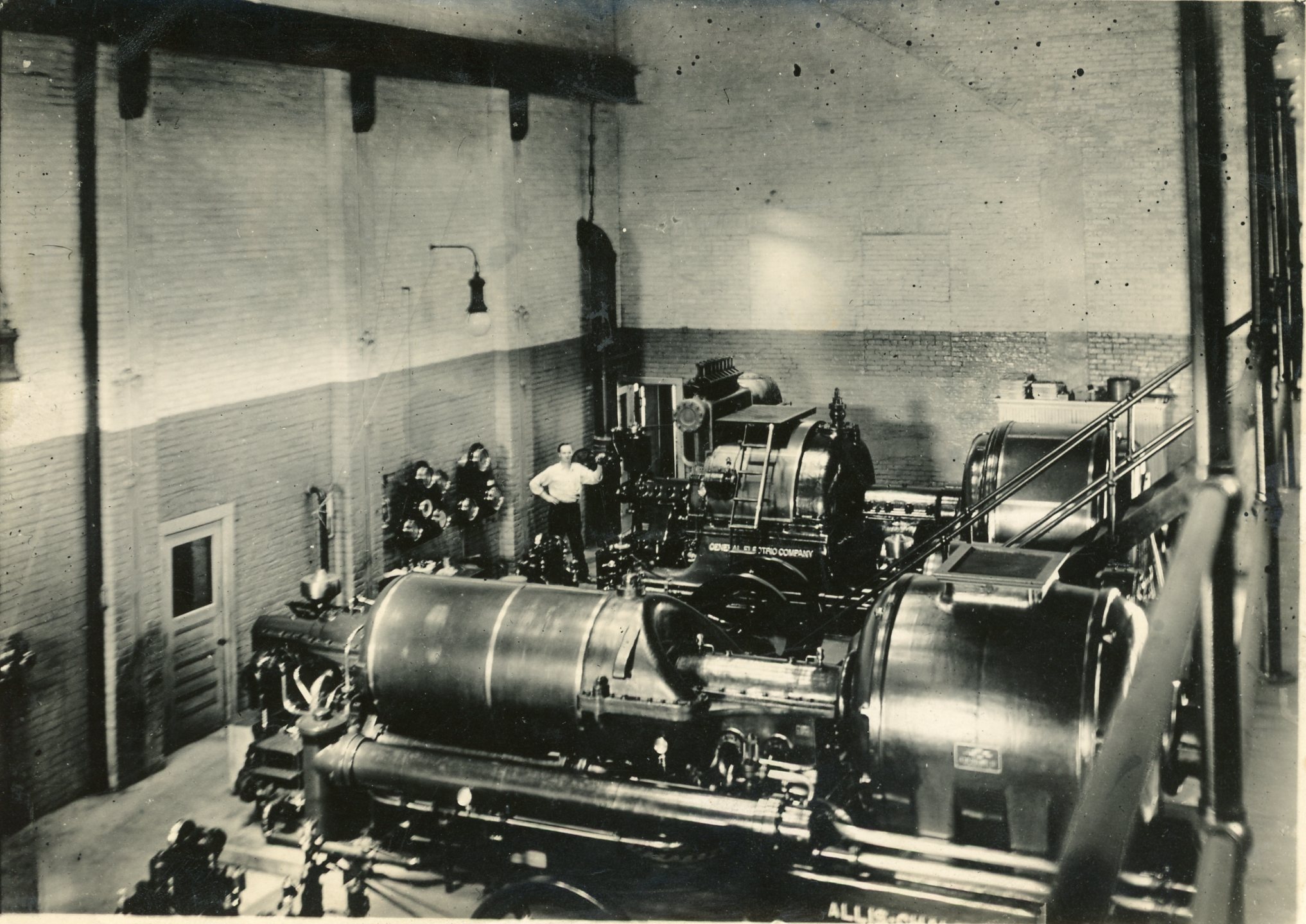Inside the former Ottawa Station Plant looking at an Allis-Chalmers Turbine