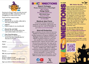 3 columns with text in the columns, company newsletter