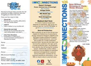 3 columns with text in the columns, company newsletter