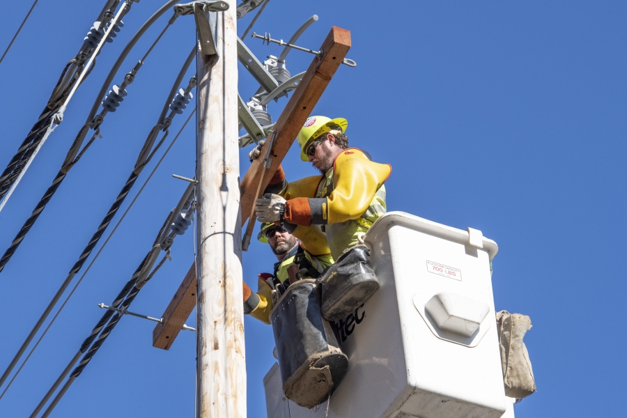 Lineman in the bucket