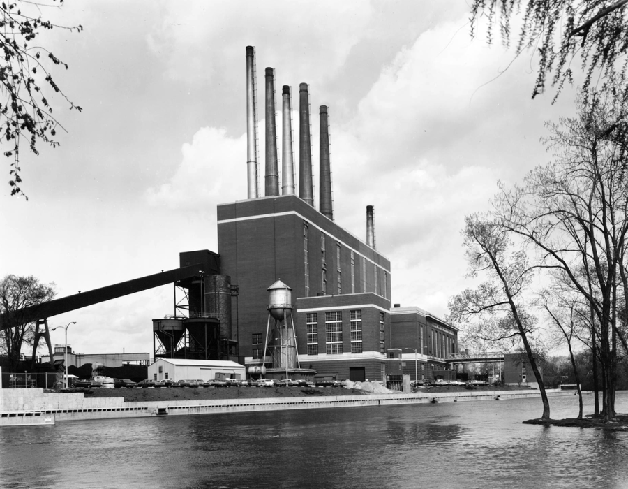 Eckert power station across the river