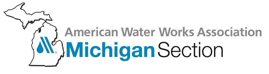 state of michigan silhouette with MI-AWWA text