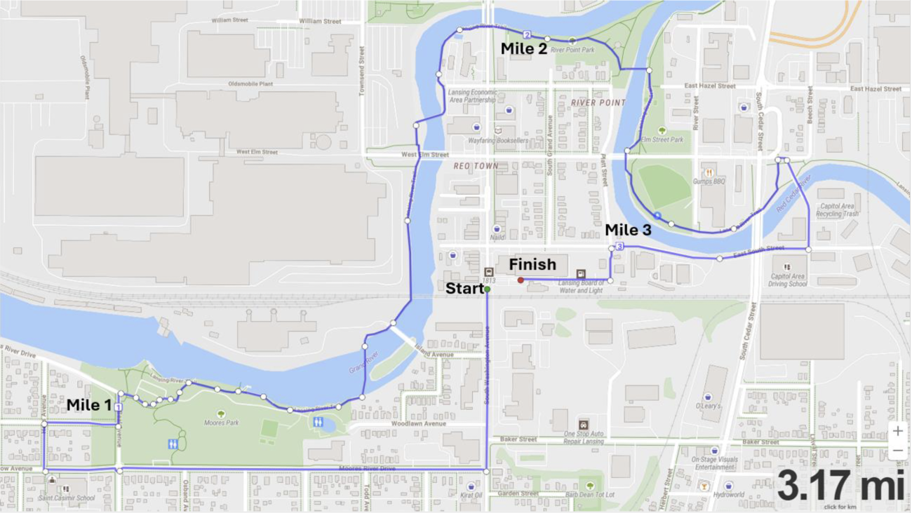 BWL 5K route