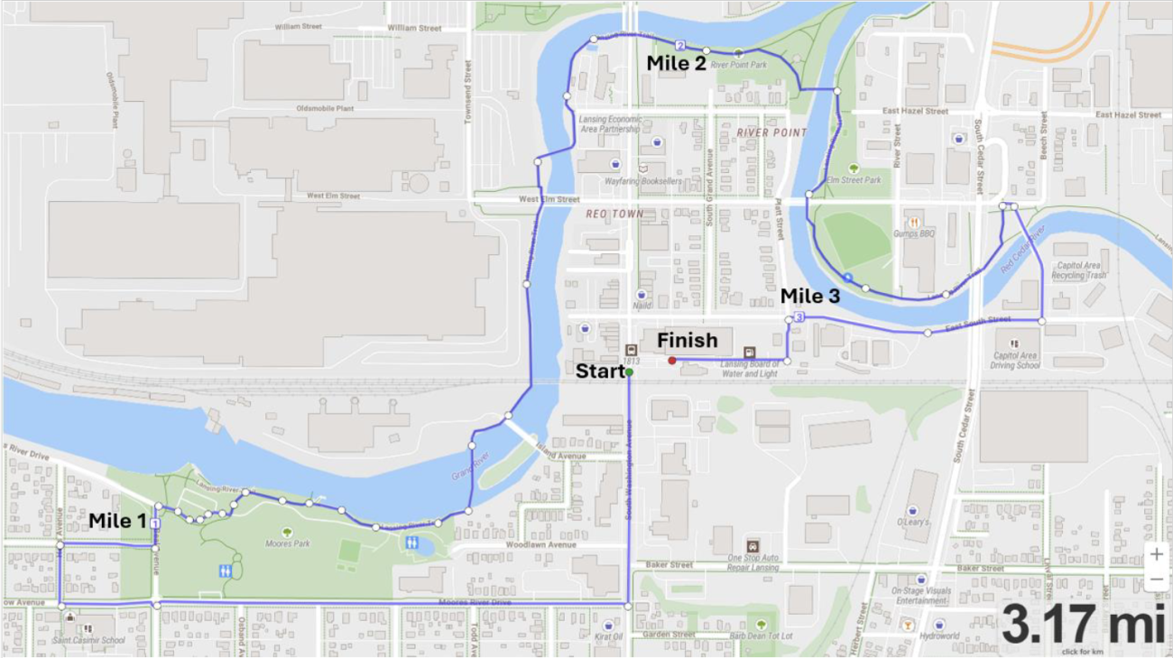 BWL Hometown Power 5K Route